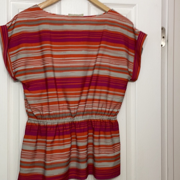 Banana Republic Size Medium Pink/Orange Blouse - Picture 2 of 8